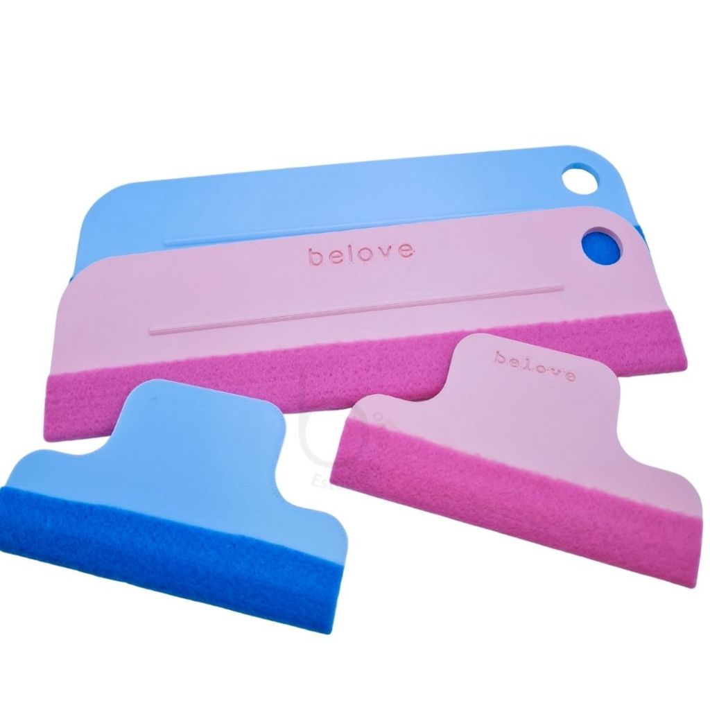 Kit Espátula Com Feltro Liso Para Aplicação Ade