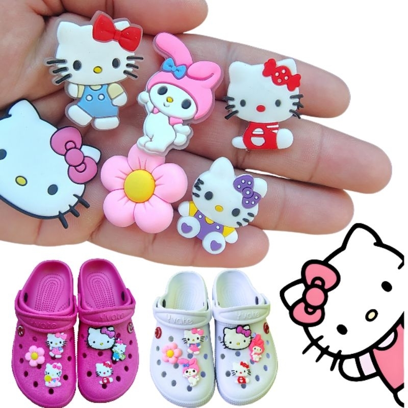 Kit Pins Botons Hello kitty enfeite para Sandália