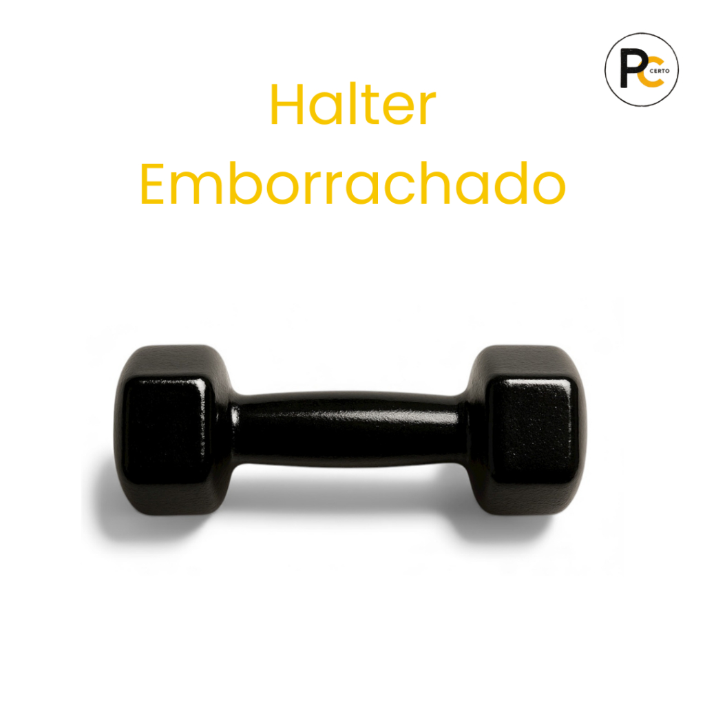 UNIDADE Halter Sextavado Emborrachado 1kg ao 5kg-A