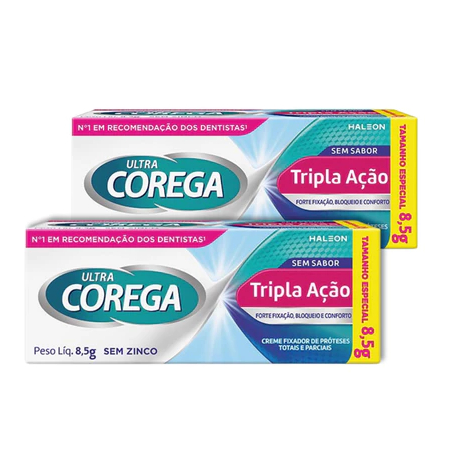 Kit 2 Unidades Corega Fixador De Dentadura Ultra T