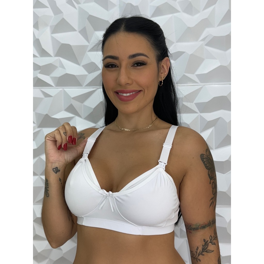 KIT 4 Sutiã Amamentação Reforçado Alças Larga