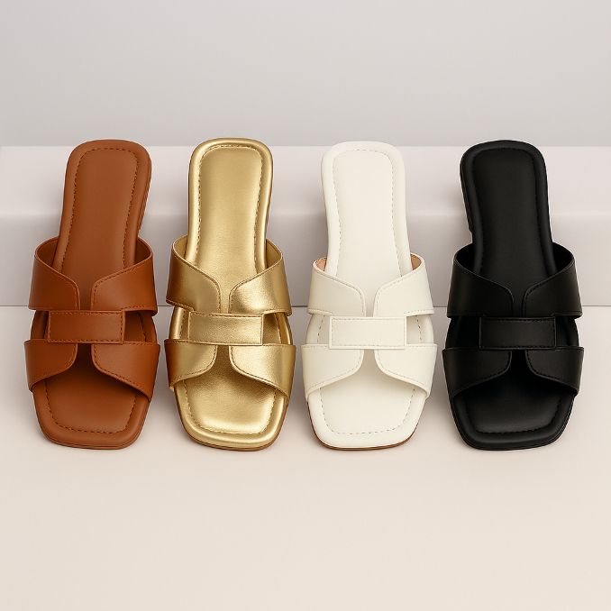 Sandália Rasteira Feminina H Moderna