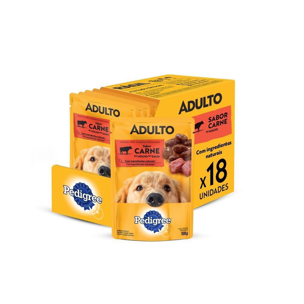 Ração Úmida Pedigree Sachê Carne ao Molho para