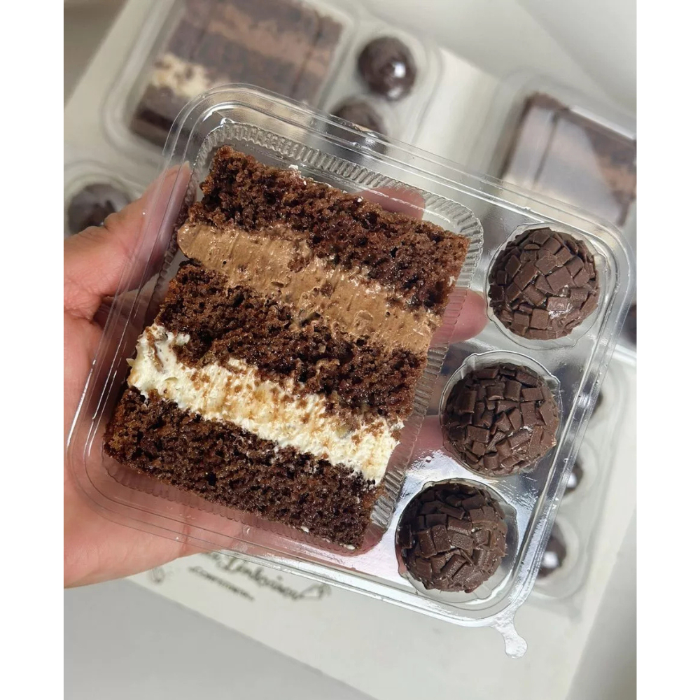 Embalagem Delícias de Festa para Fatia de Torta/B