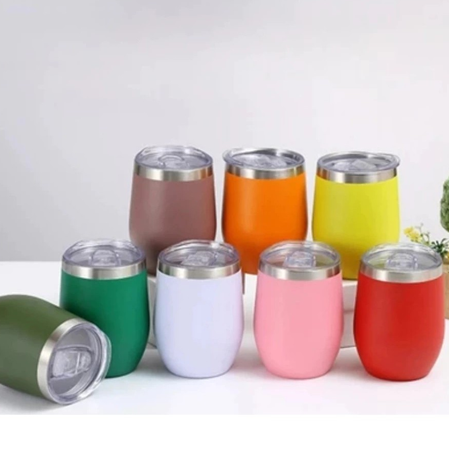 Copo Cuia Térmica 350ml Inox Tampa Acrílica Vari