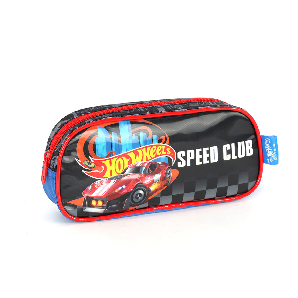 Estojo Escolar Infantil Simples Hot Wheels