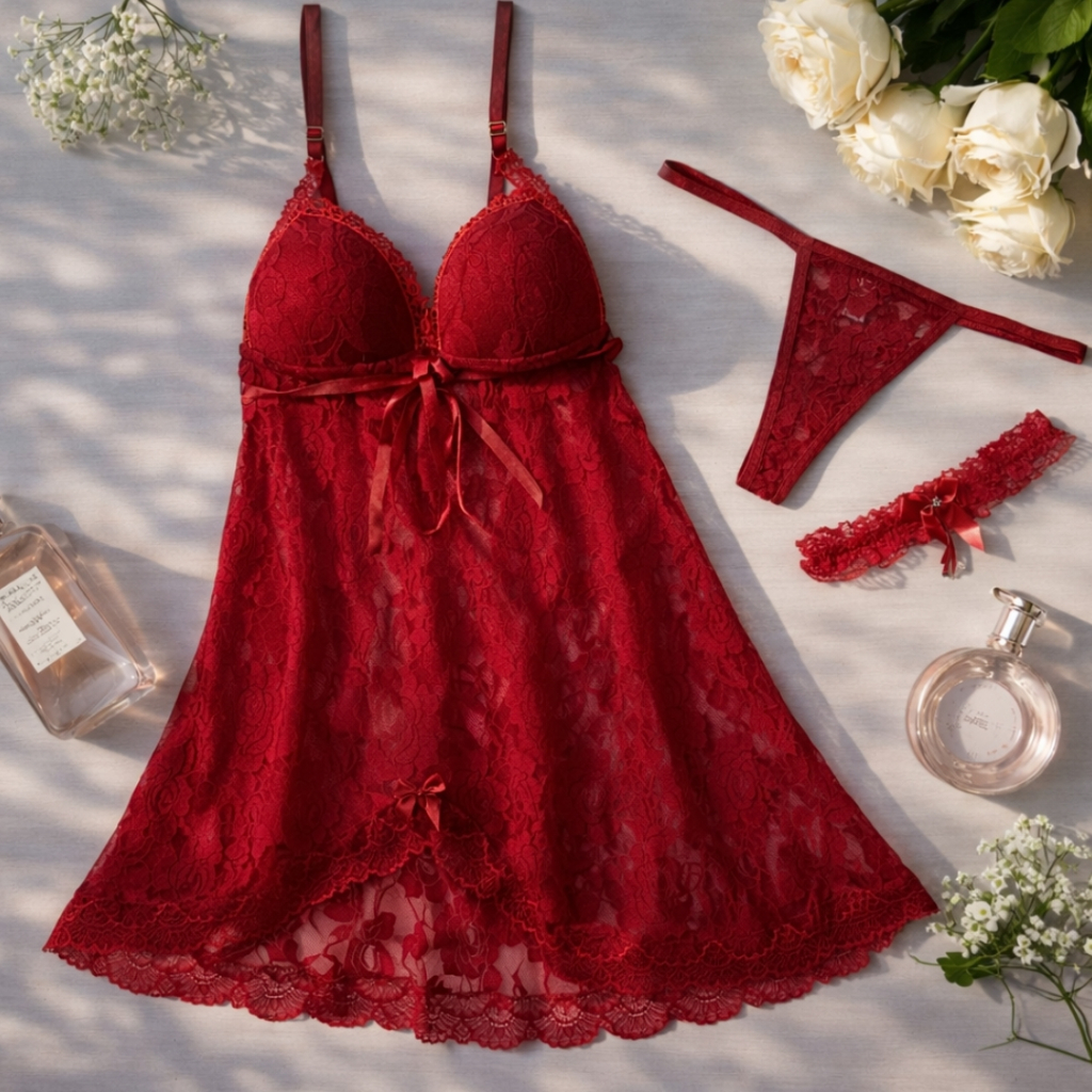 Camisola com Calcinha e Perneira Camisolas com Boj