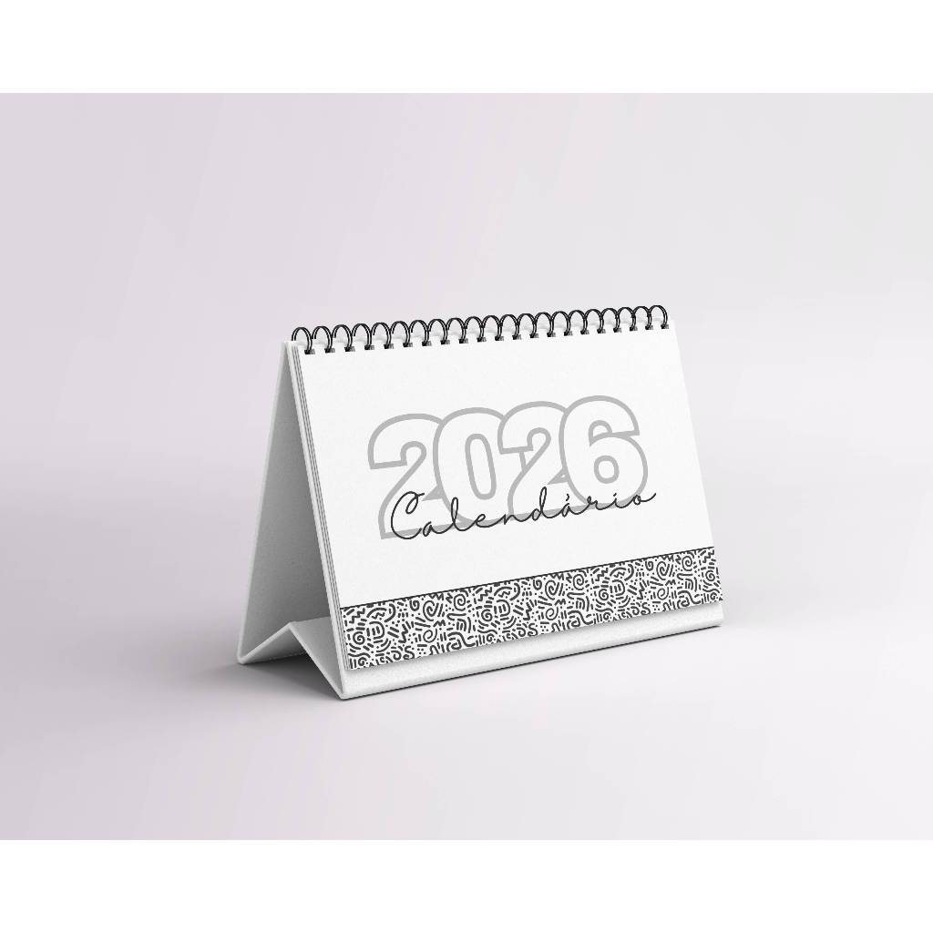Calendário de mesa 2026 Color Black
