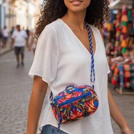 Bolsa pochete ombro colorida estampada NOVIDADE