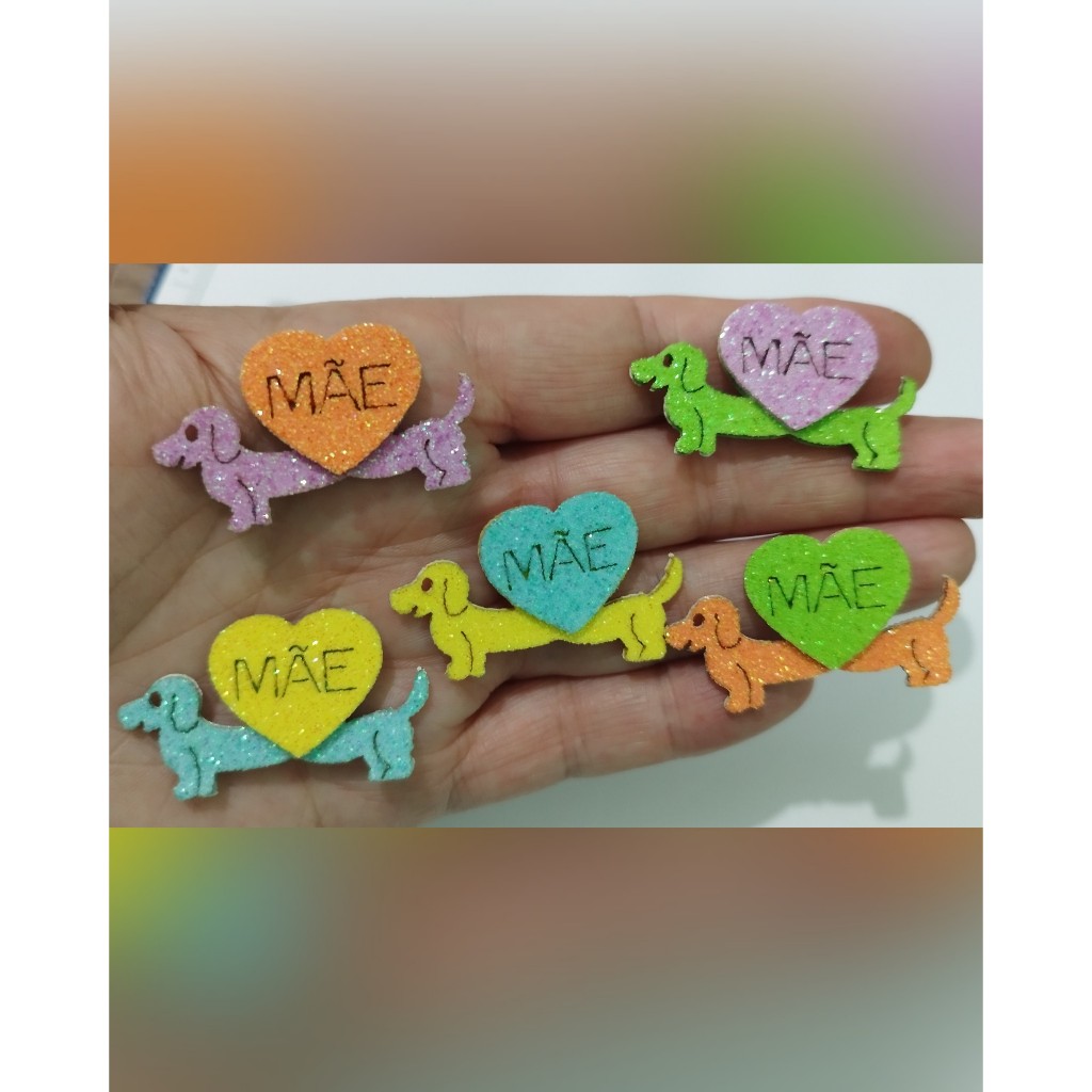 Mãe Salsichinha Colorido (60 Adesivos)