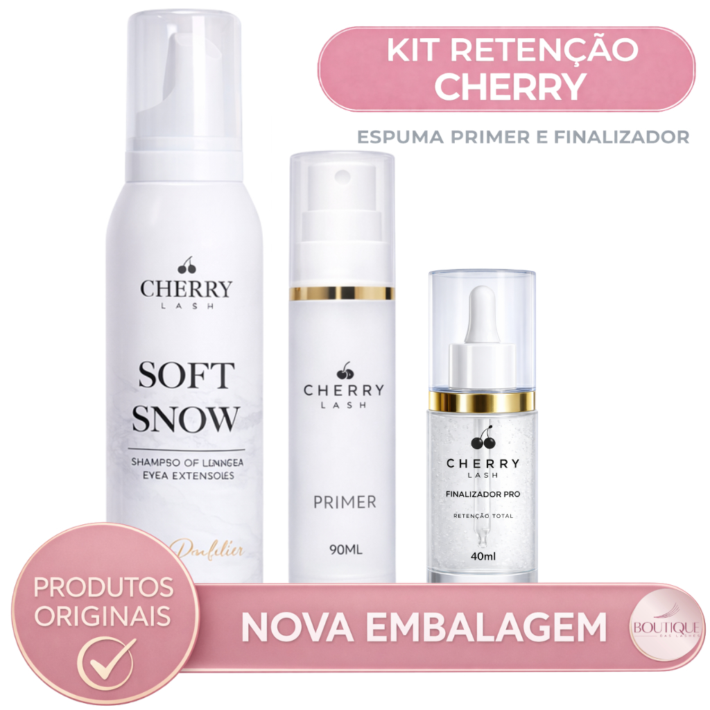 Kit Retenção para Extensão de Cílios Cherry La