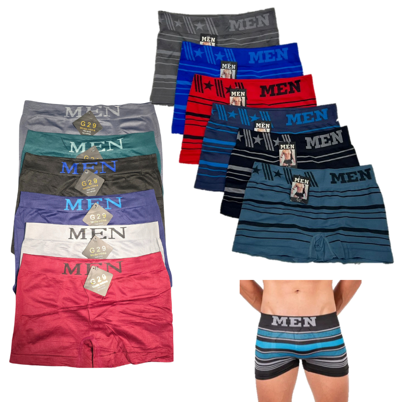 Kit Cuecas Boxer Adulto Sem Costura Microfibra