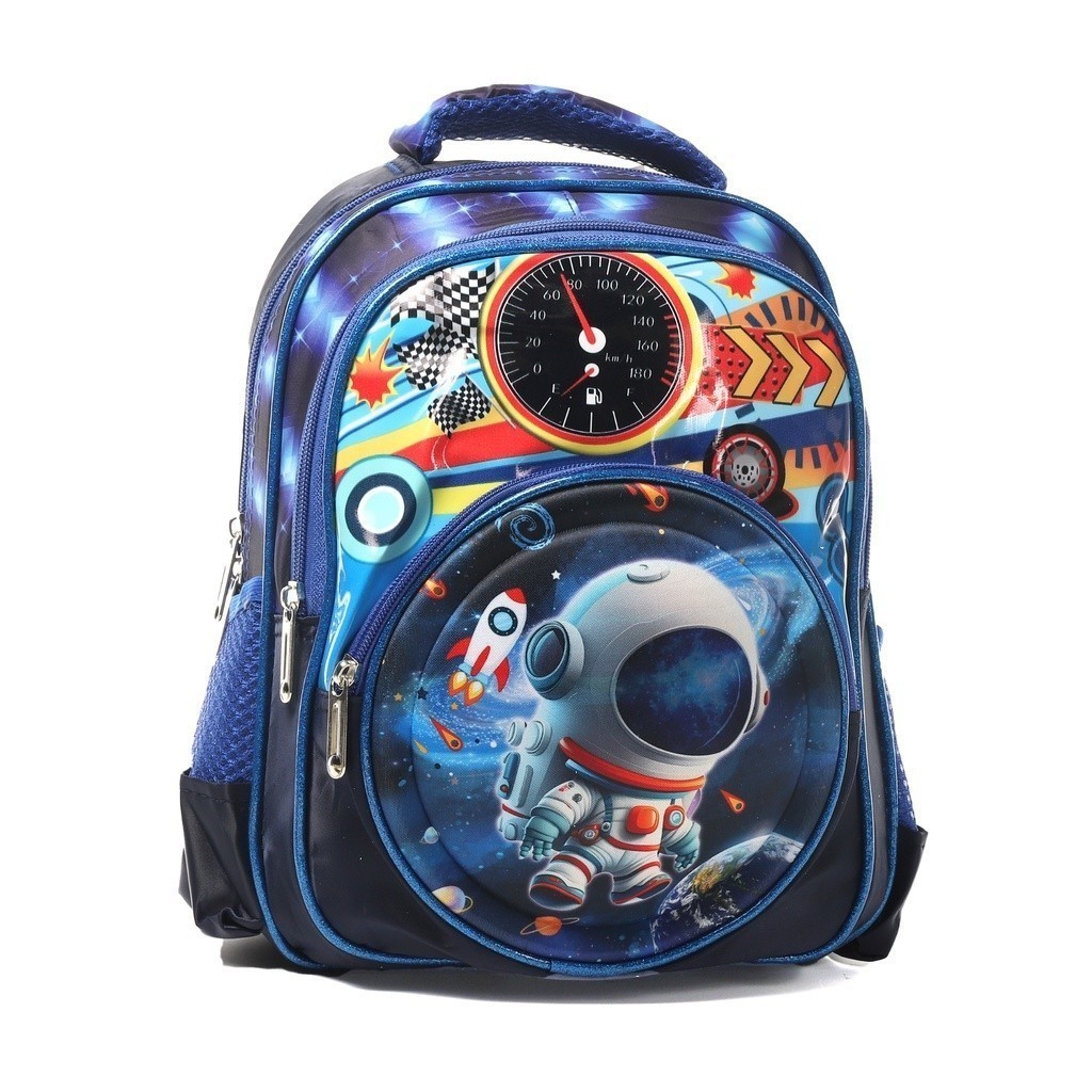 Linda e prática mochila escolar 3D para meninos, 