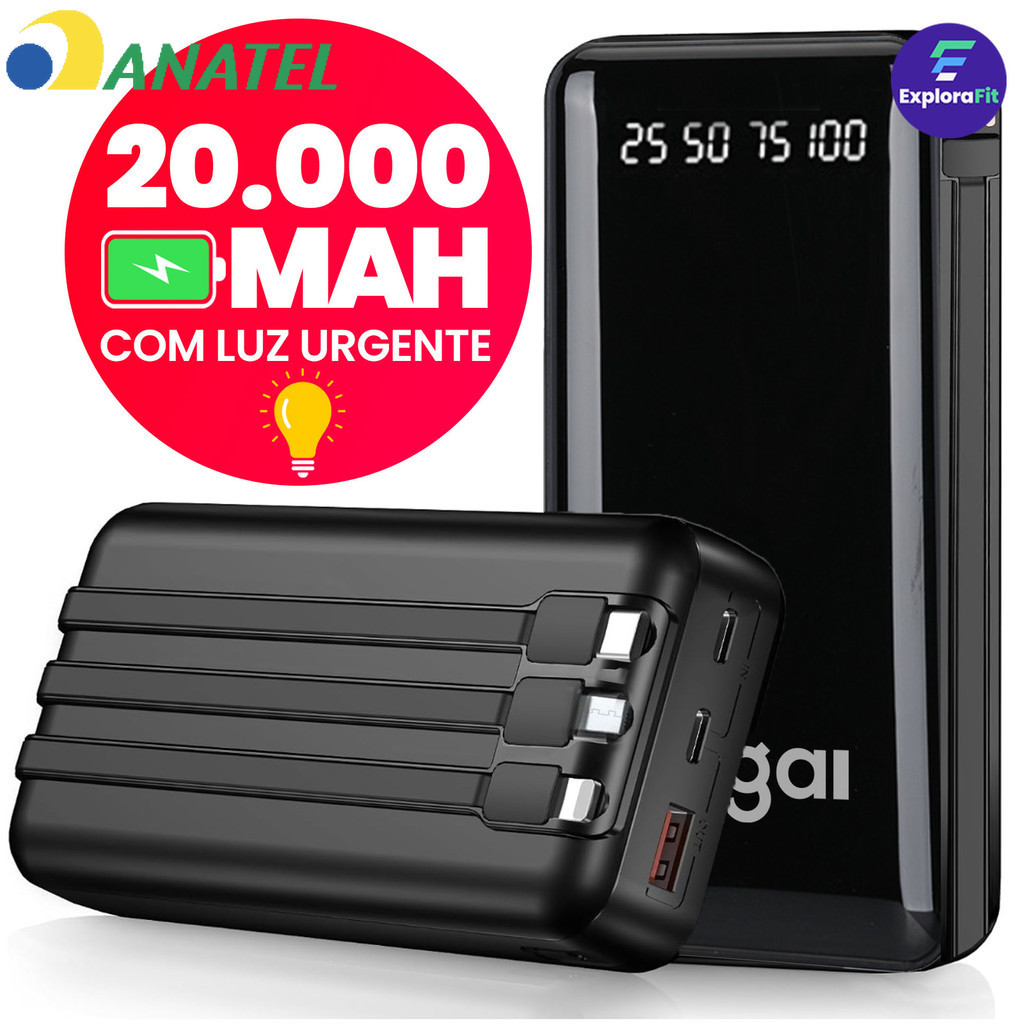 Bateria Externa Portátil 10000 a 20000mah Power B