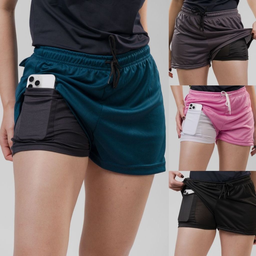 Shorts Corrida Esportivo Dry – Fit 2×1 
