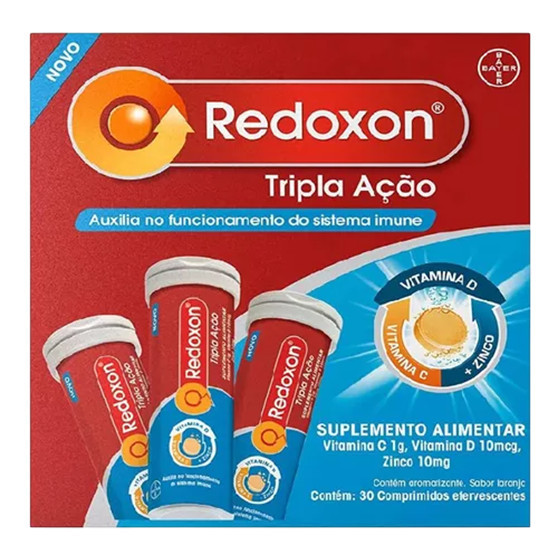 Vitamina C D e Zinco Tripla Ação C/30 Efervescen