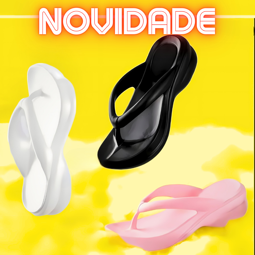 Chinelo Feminino Tamanco Idoso Ortopédico Macio E