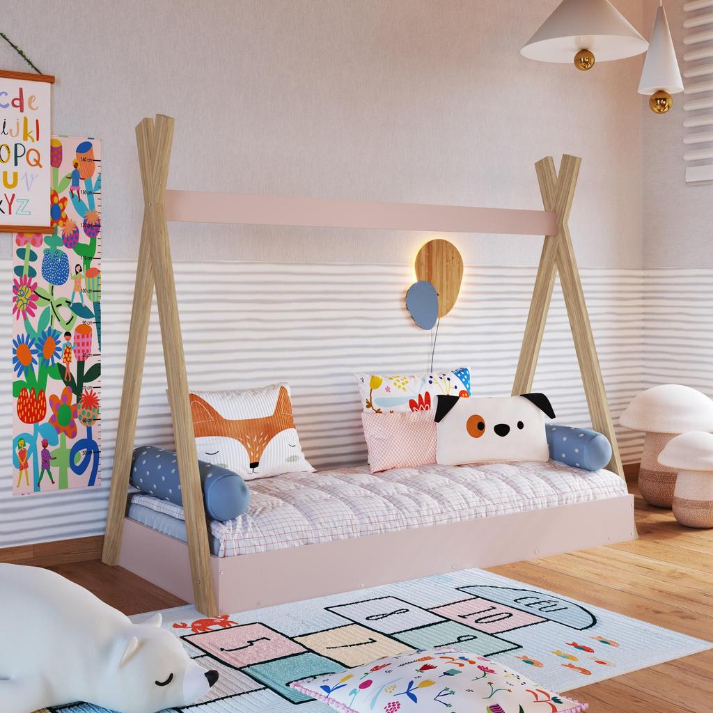 Cama Infantil Cabana Montessoriana de Solteiro par