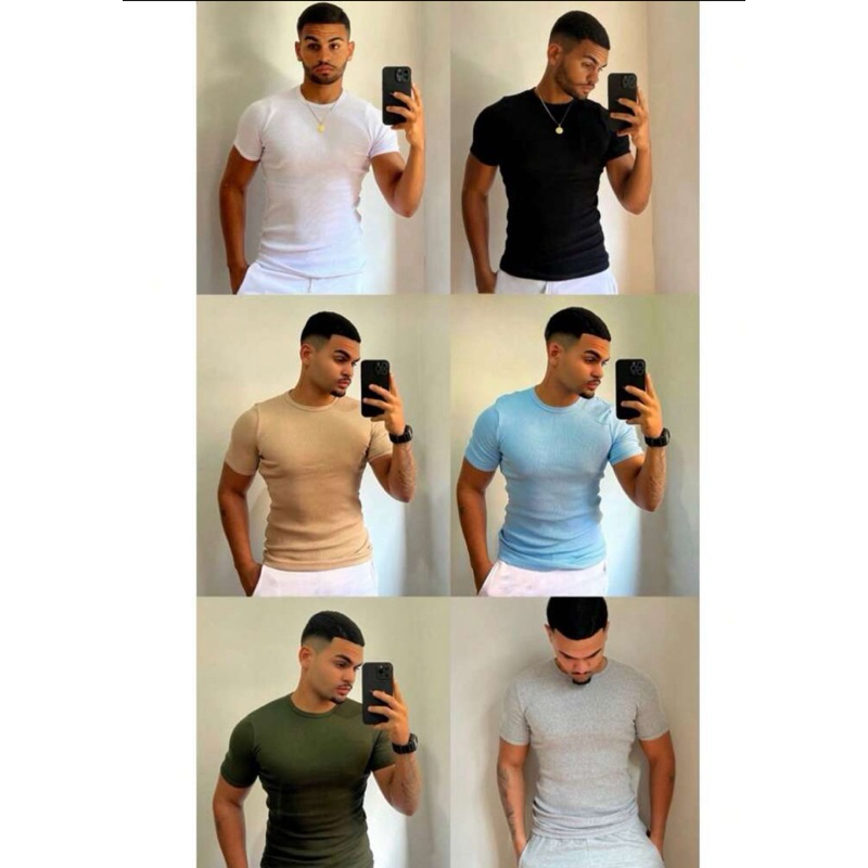 Camiseta 100% Canelada Masculina