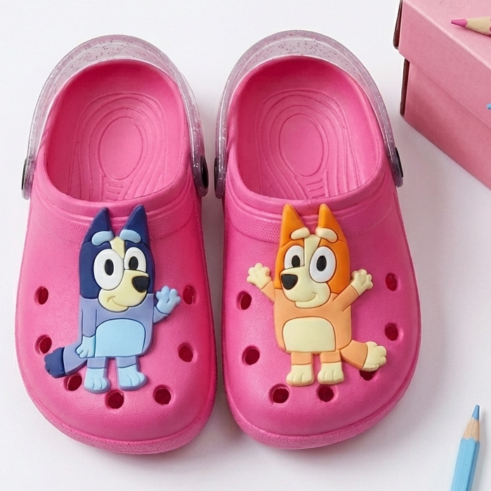 Babuche Infantil Bluey e Bingo Papete Menina Femin