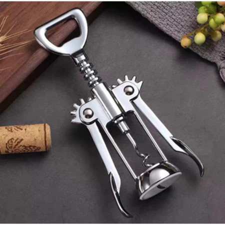 Abridor De Garrafa Vinho Saca Rolha Tipo Borboleta