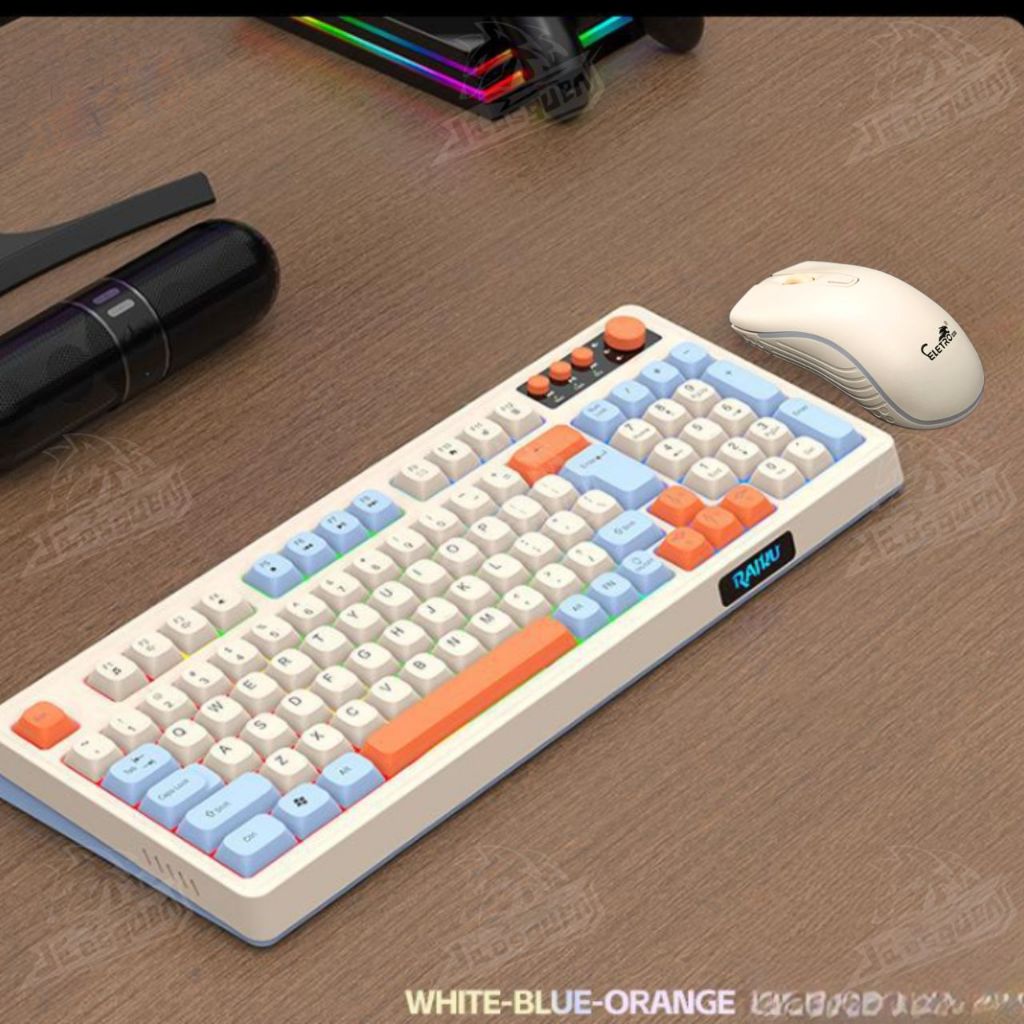 Teclado E Mouse Sem Fio 2.4ghz ABNT2 Receptor Nano