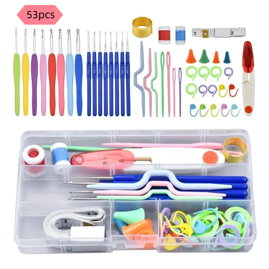 Kit 53 peças Kit Crochê Completo Para Fazer Amig