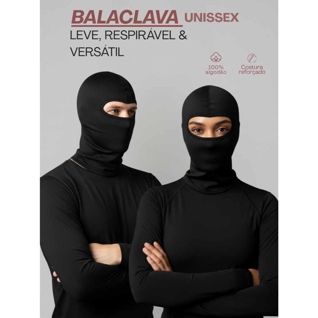Touca Ninja Balaclava Toca UV 50 Proteção Solar