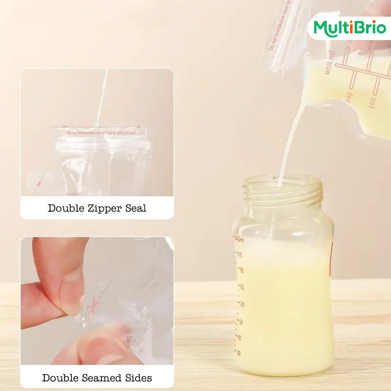 Kit com 30 Sacos de Armazenamento de Leite Materno