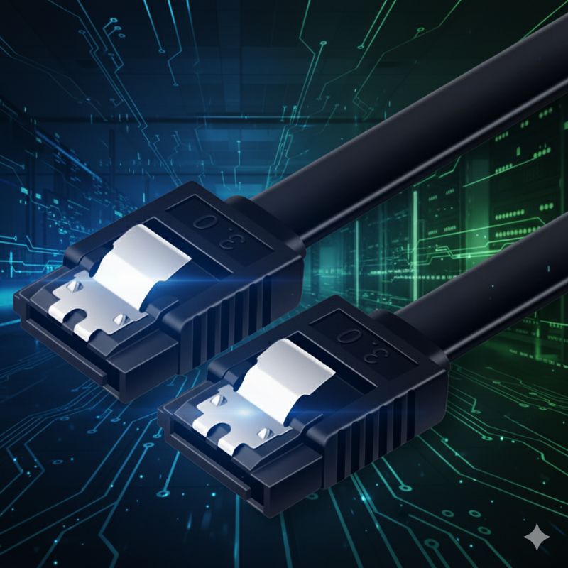 Cabo SATA 3.0 6Gb/s com Trava 40cm Alta velocidade