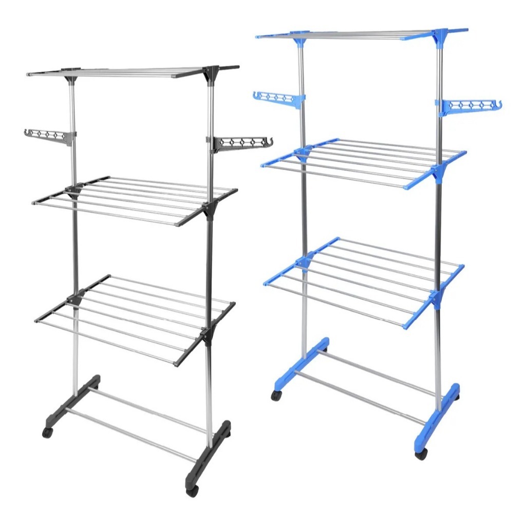 Varal De Chão Grande De Roupas 3 Andares Dobráve