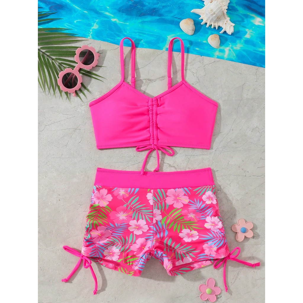 RWX VEST Conjunto Praia Juvenil Estilo Tropical
