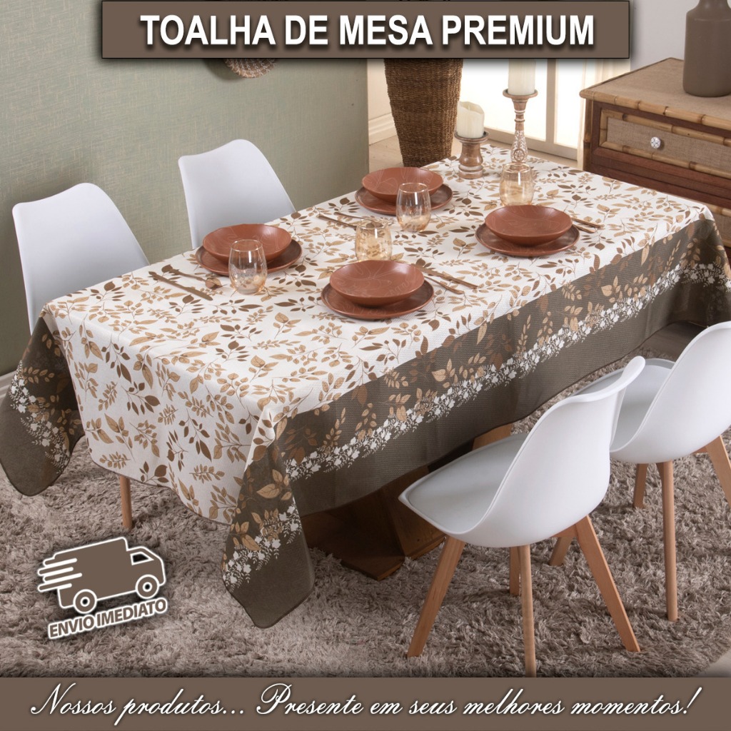 Toalha de Mesa Retangular Cozinha 04 06 08 e 10 Ca