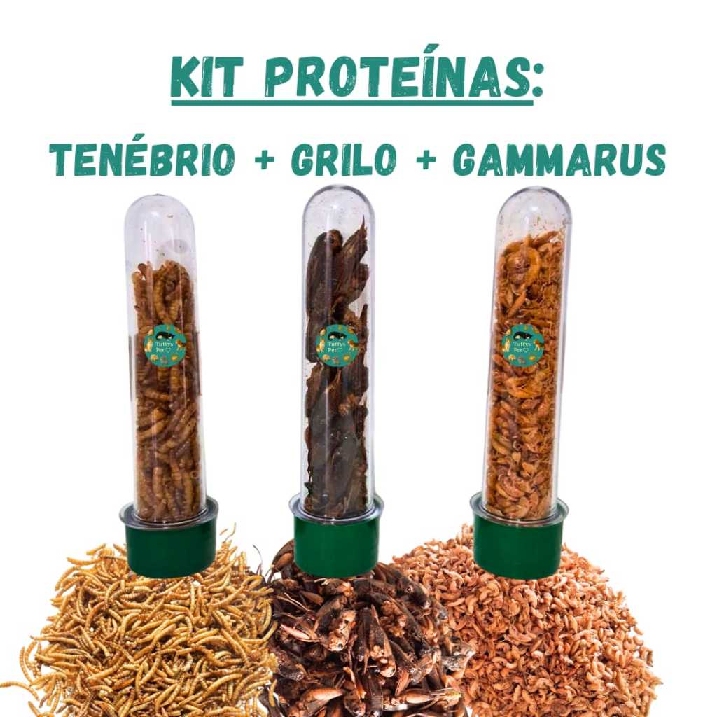 Proteínas desidratadas KIT, tenébrio, gammarus e