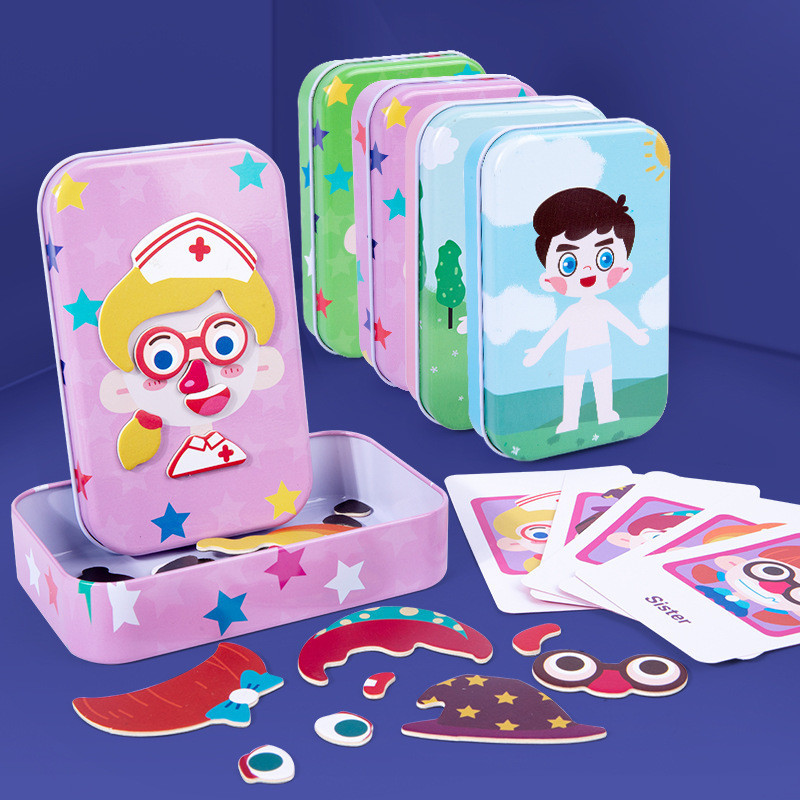 Brinquedo de vestir magnético para crianças, men