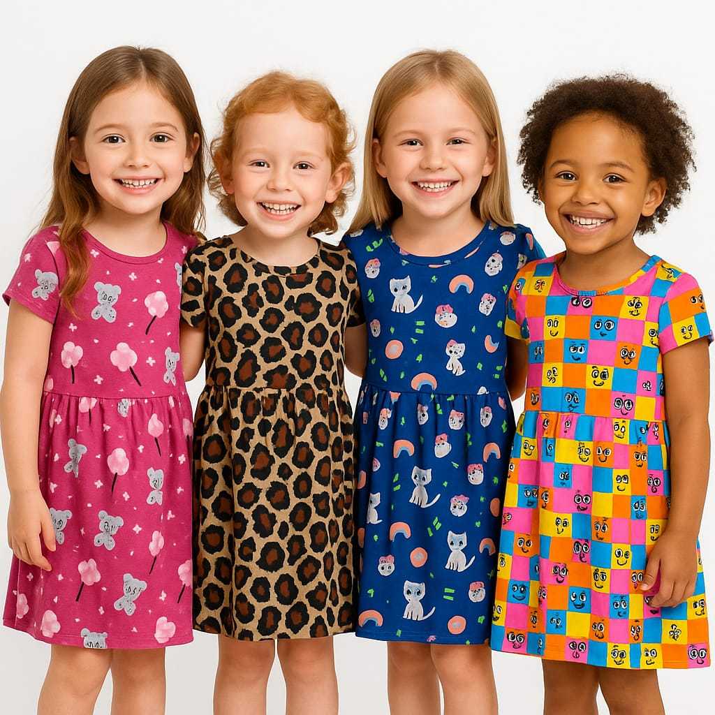 Kit 3 Vestidos Floral De Princesa Florido Bonito C