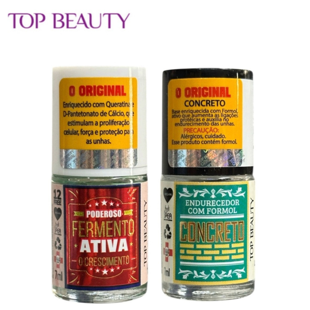 Kit S.O.S Unhas Manicure Base Concreto com Base Fe