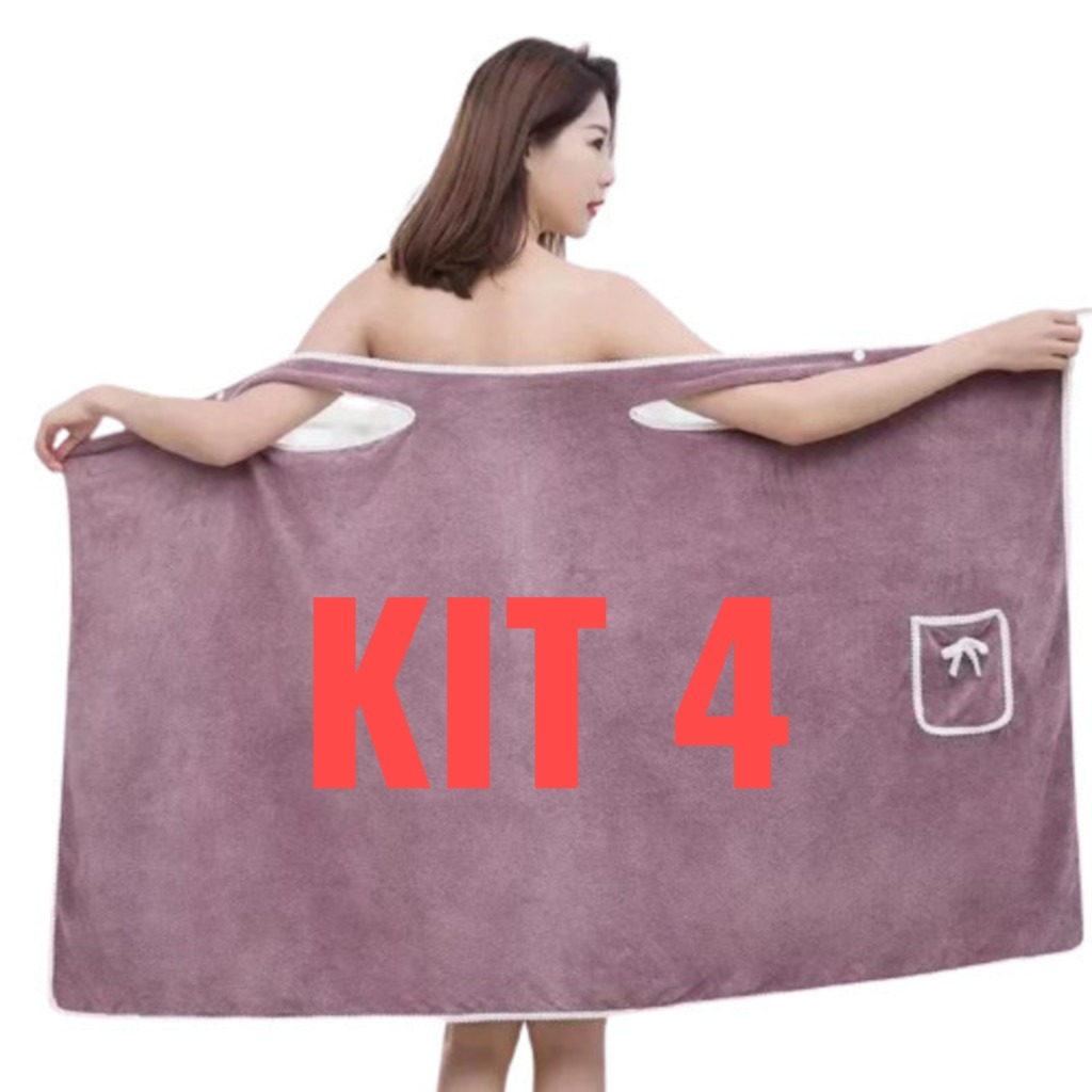 1-4 Toalhas de banho de secagem rápida para mulhe