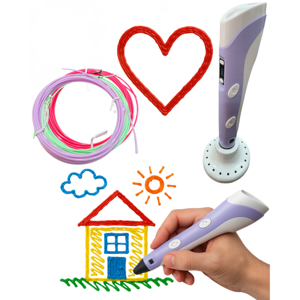 Caneta Impressora 3D Profissional Refil Coloridos 