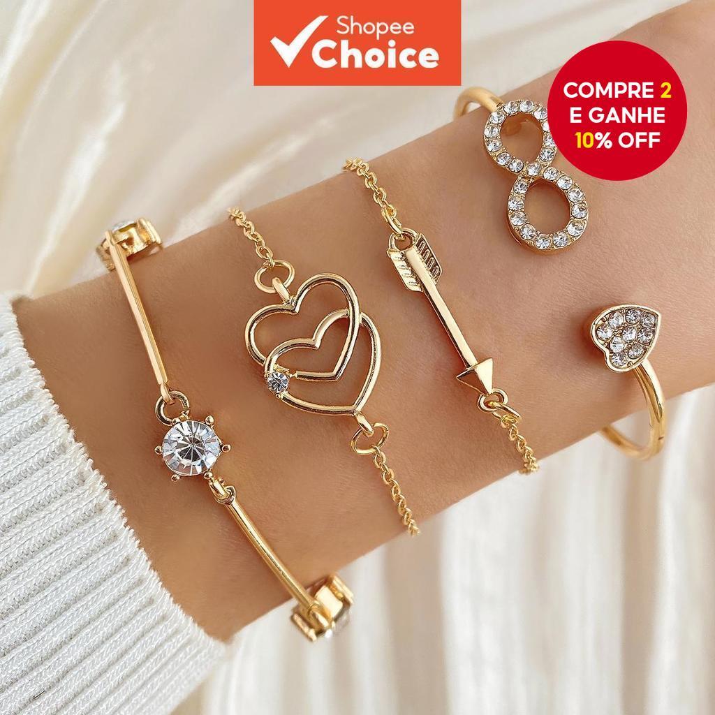 Nova Moda 4 Peças Conjunto De Pulseiras Infinitas