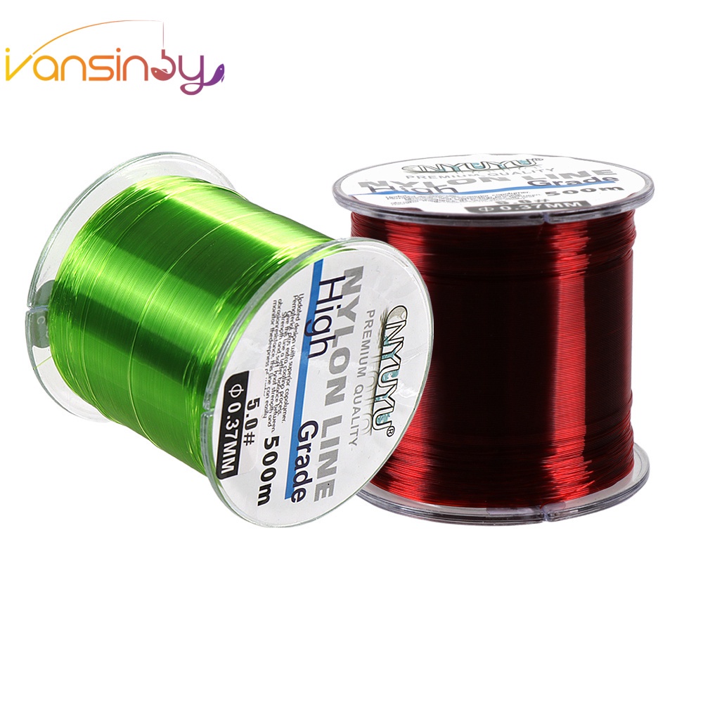 Linha De Pesca100m/500m Fio De Nylon Cordão Trans