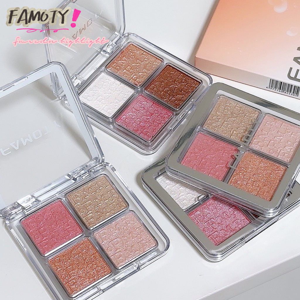 Paleta FAMOTY 4 Cores Desanexação Em Maquiagem F