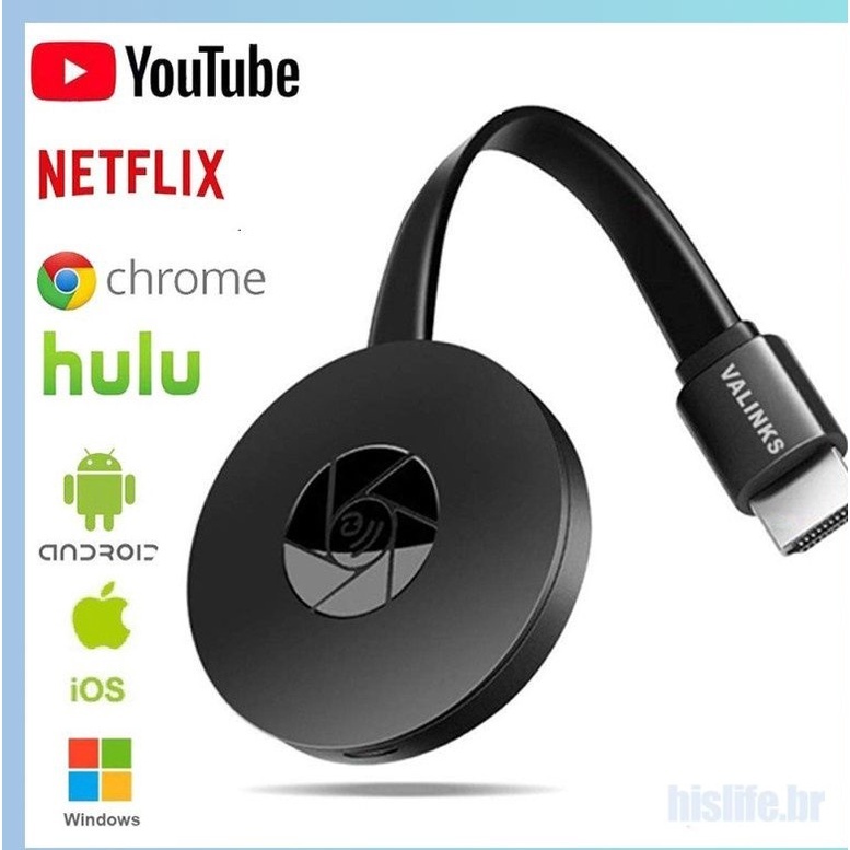 Chromecast G2 4K Ultra HD Para Transmissão De TV 