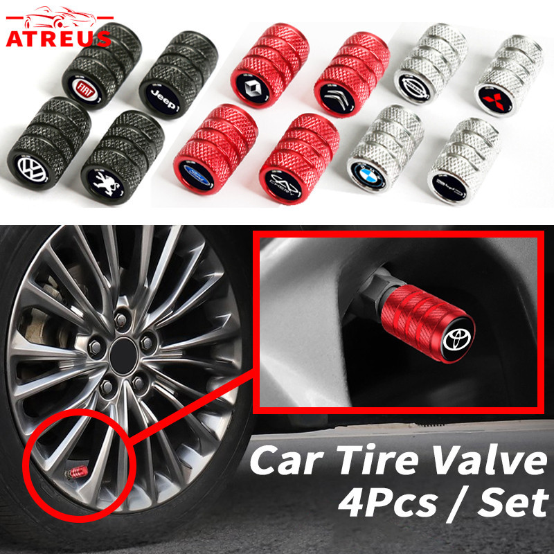 [Atreus] 4pcs Tampas De Válvulas Para Pneus De Ca