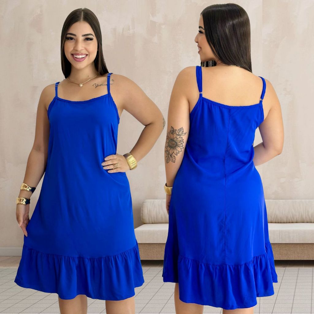 Vestido Curto Feminino de Alcinha Soltinho Viscoli