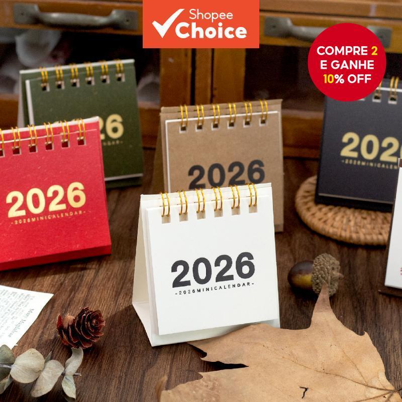 2026 Simples Cor Sólida Mini Desktop Calendário 