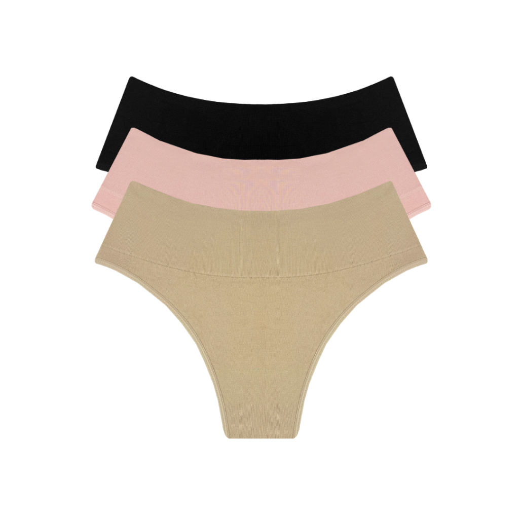 Kit 3 Calcinhas Pós Parto Zee Rucci Cós Alto Sem