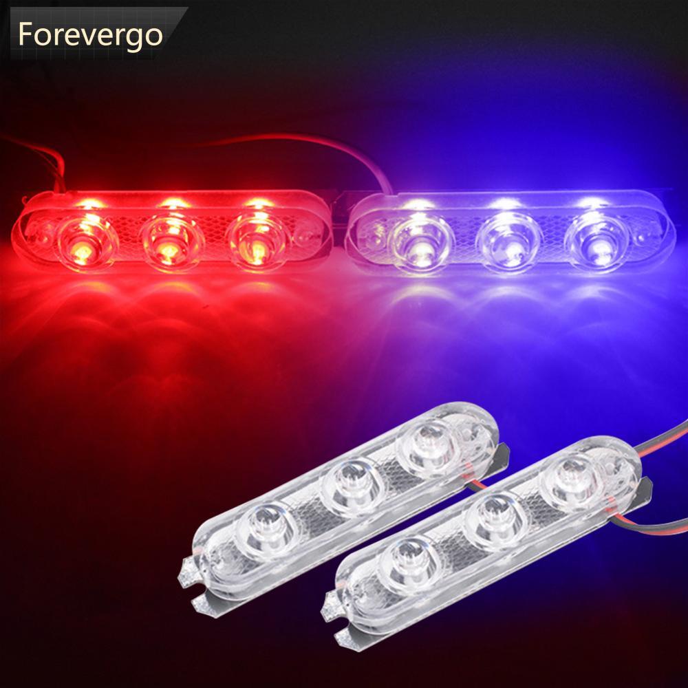 FOREVERGO 2Pcs Luz Estroboscópica Da Polícia 3 L