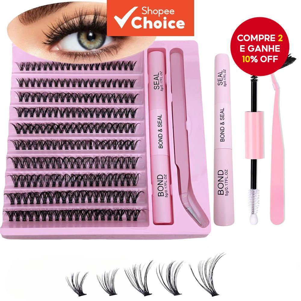 Conjunto De Cílios Postiços De Cluster Único De