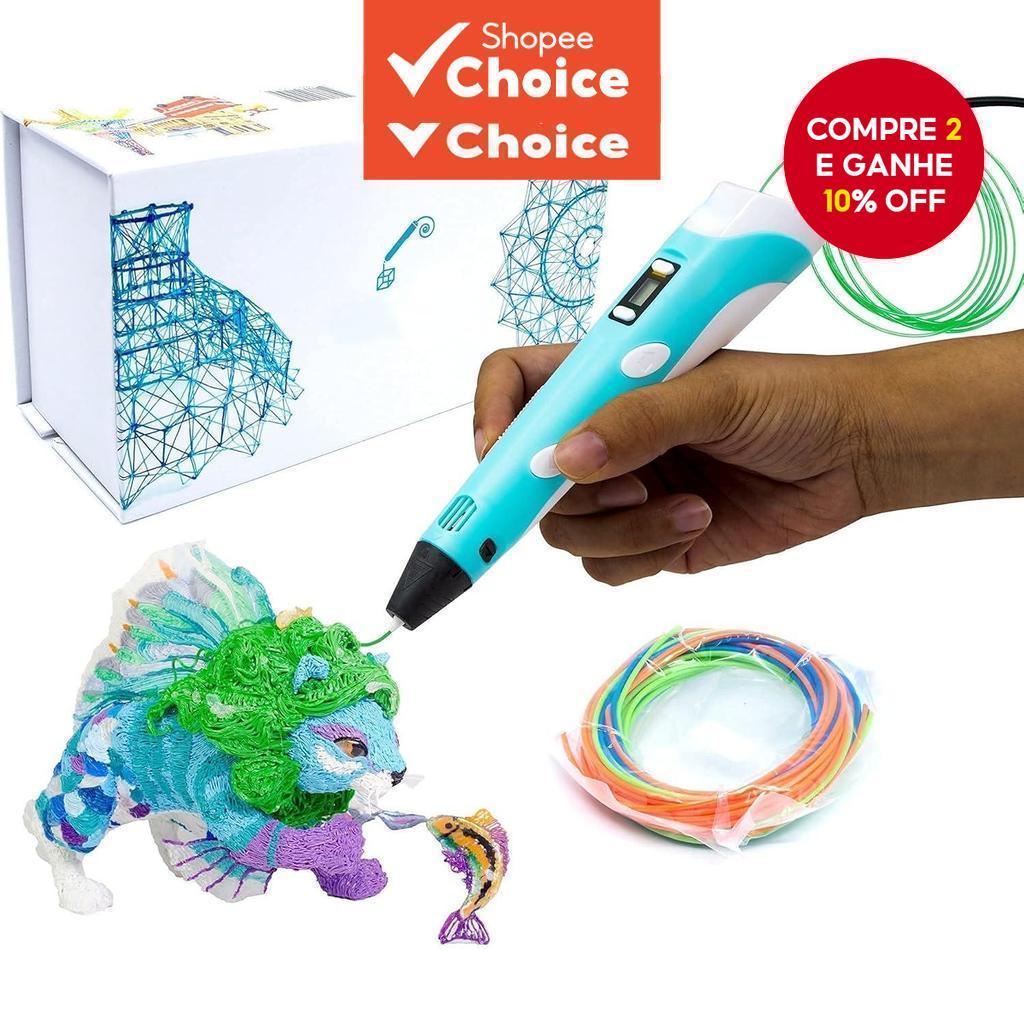 Conjunto De Impressão 3D Caneta Pla Hastes DIY Li